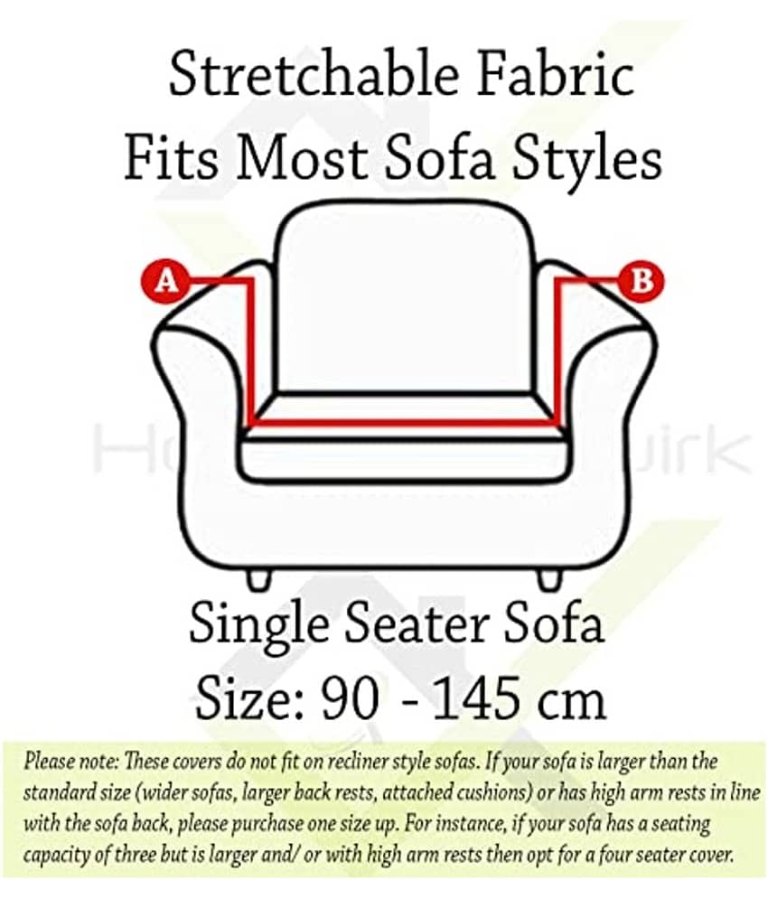 House Of Quirk 1 Seater Polyester Sofa Cover ( Pack of 1 ) view 2