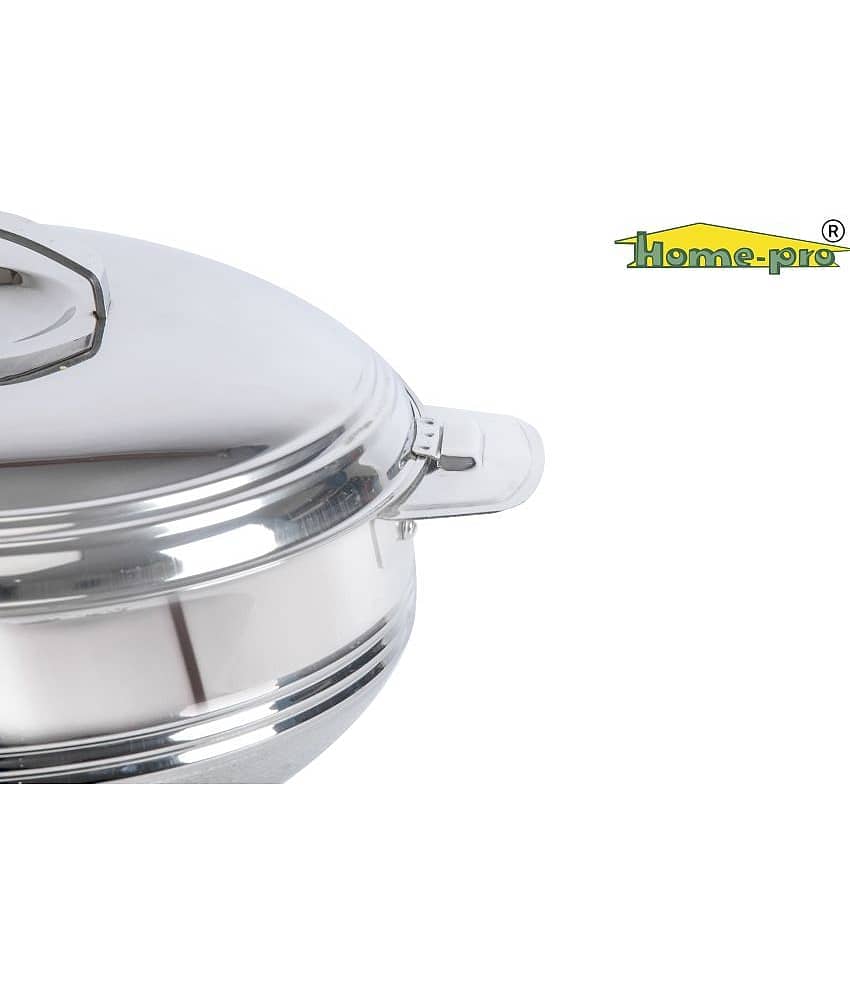 HomePro - High grade Stainless Steel Designer Sonata Casserole & Serving bowl 1500ml | Hotpot | Double wall insulated | hot and cold | Keeps food fresh | Food safe view 2