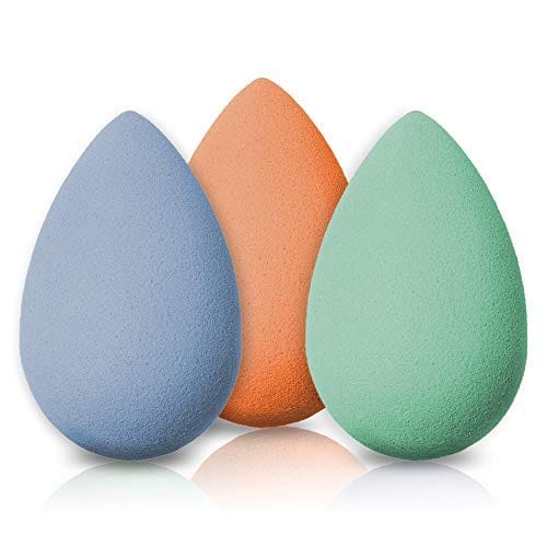 3 Pack Makeup Sponge Set - Beauty Sponge Applicator for Liquid, Cream and Powder - Flawless Foundation Blending - Latex Free