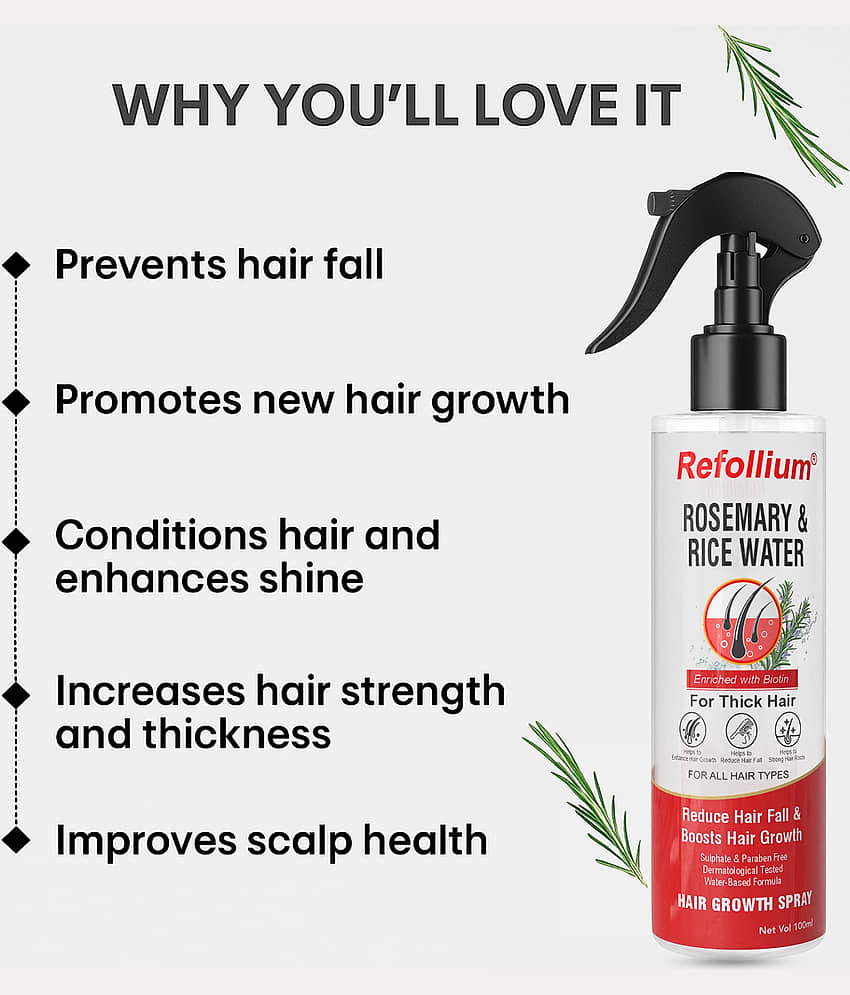 Refollium Rosemary Rice Water Hair Serum 100 mL view 2