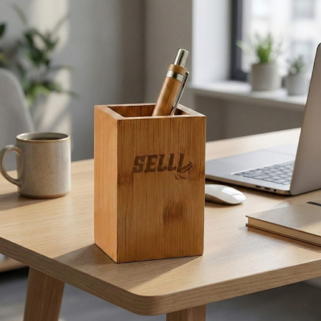 Bamboo Pen Stand view 2