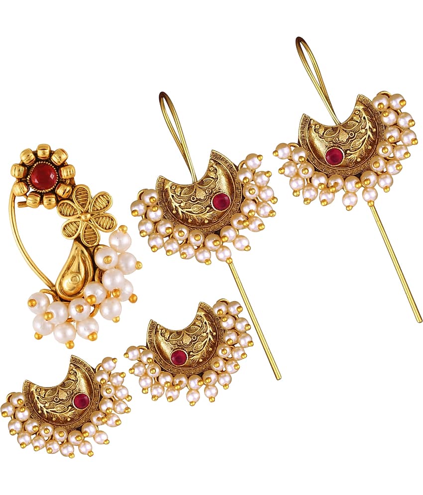 Vighnaharta Golden EarCuff Earrings ( Pack of 1 ) view 2