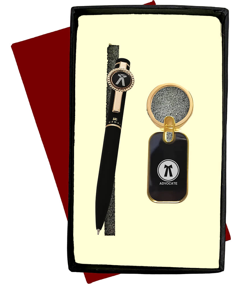 Advocate Pen and Keychain in Brass Material Set view 2