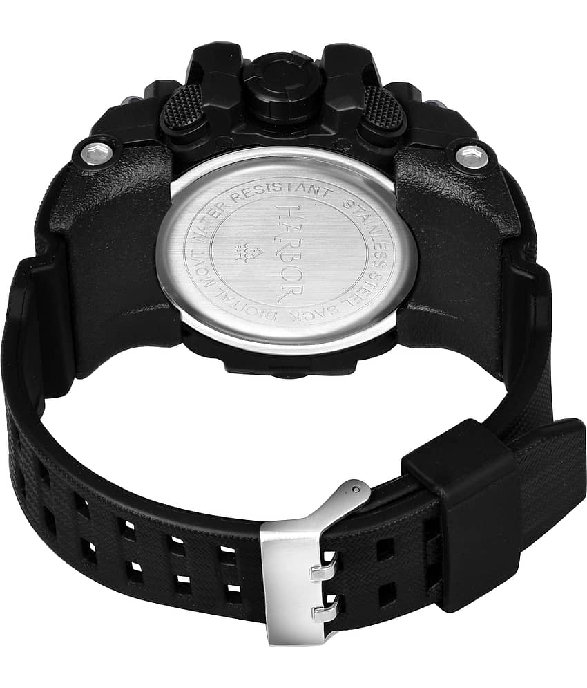 Harbor Black PU Analog-Digital Men's Watch view 2