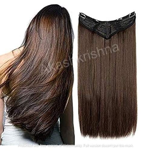 Akashkrishna Straight Hair Extensions For Women Brown Pack of 1 Hair Extensions view 2