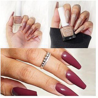 Nail Polish Set for Women | Long-Lasting High Shine Nail Paint Combo | Vegan and Cruelty-Free | 3 Bright Vibrant Shades | Quick Dry Nail Polish Set (Cream and Cocoa Pack of 3) view 2
