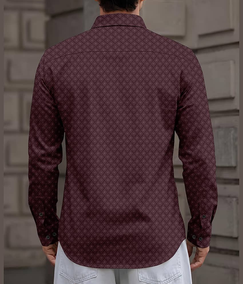 Nofilter Cotton Blend Regular Fit Printed Full Sleeves Men's Casual Shirt - Dark Green ( Pack of 1 ) view 2