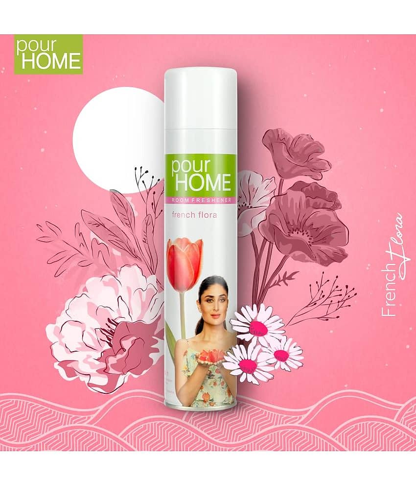 POUR HOME French flora Room Freshener Spray, 220ml Each (Pack of 2 ) view 2