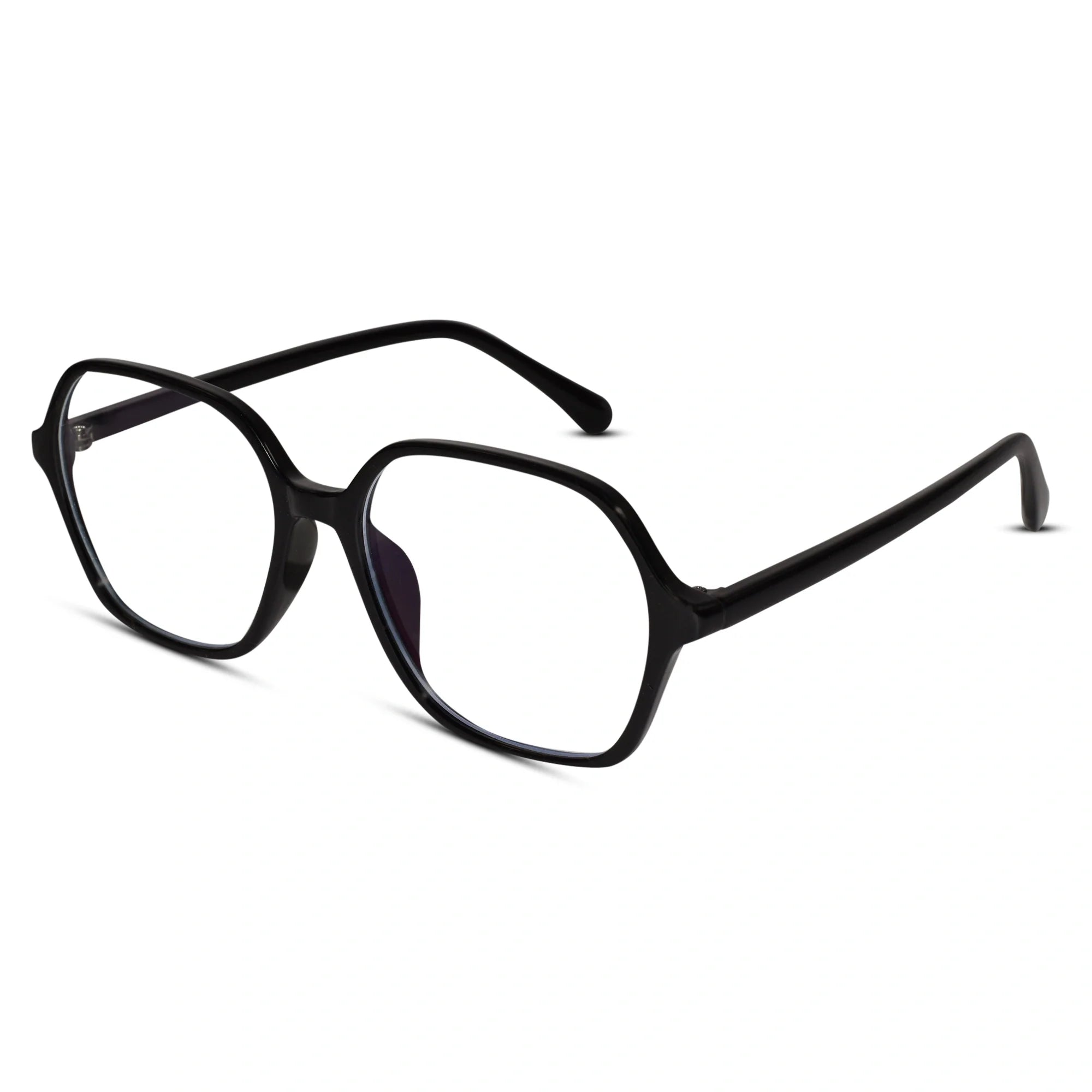 Black Square Eyeglasses For Men & Women LKE66009-BLK