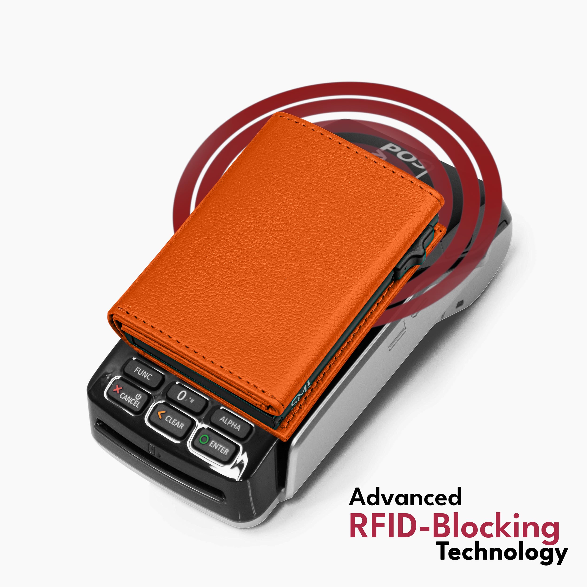 The Wallet Store Urban Pop RFID Protection Wallet Cardholder - Orange view 2