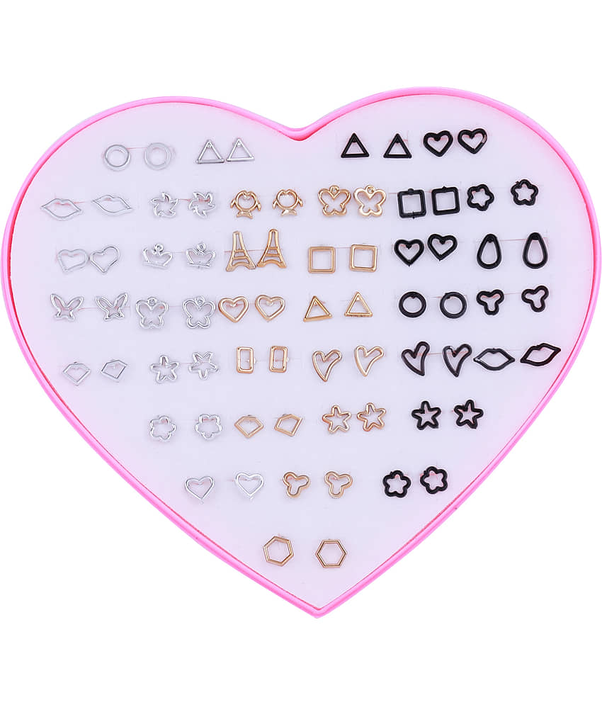 Stud Earring Stylish Multicolor Multi Designe Set Of 36 Earrings for girls view 2