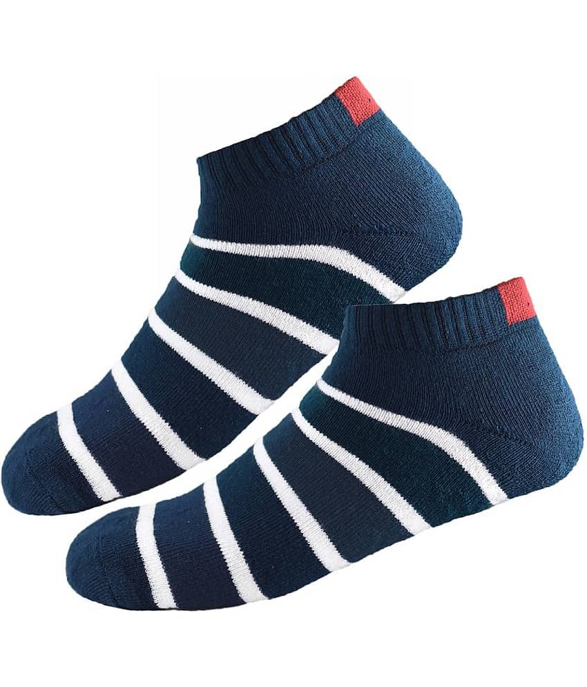 hicode - Cotton Men's Striped Multicolor Ankle Length Socks ( Pack of 10 ) view 2