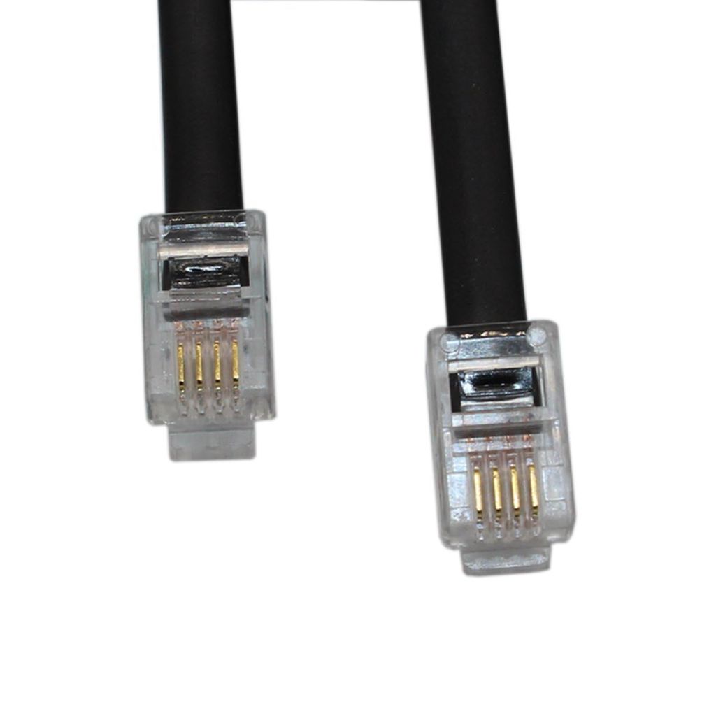 Telephone Handset Phone Extension Cord Curly Coil Line Cable Wire 2 Meter (Black) PACK OF 2 PCS view 2