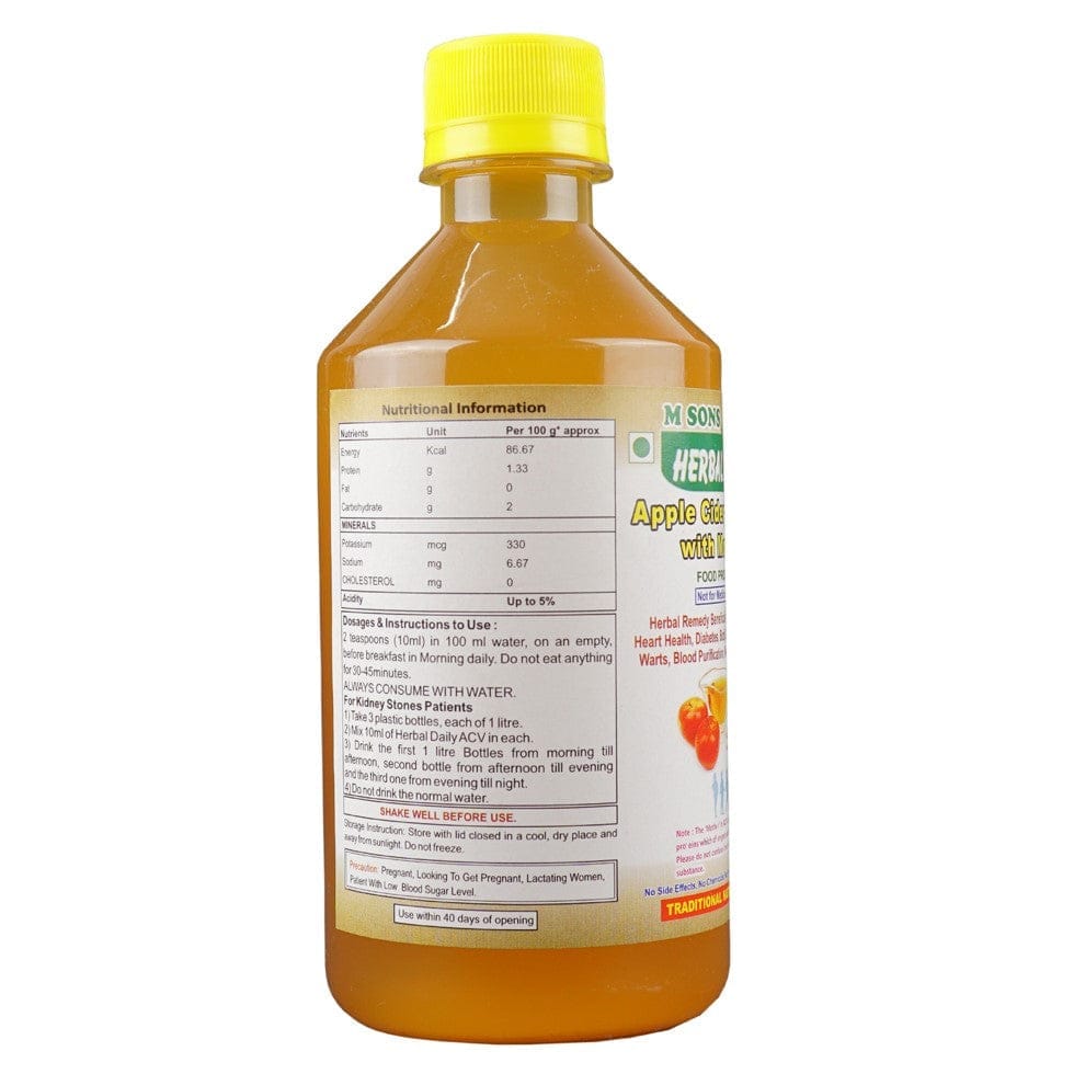 Apple Cider Vinegar Acv | Raw | Unfiltered & Unpasteurized | For Weight Management, Reduced Bloating, Healthy Skin & Hair view 2