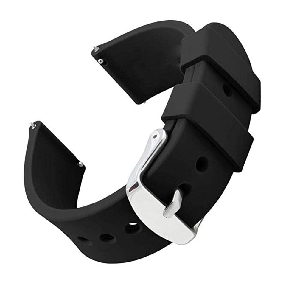 Exelent 20MM Silicone Strap Compatible with Amazfit GTS 2 Mini, Amazfit Bip/Bip U/Pro/Lite, Bip S, Amazfit GTS/ 2/2e, Amazfit GTR, Samsung Galaxy Watch 4/ Watch 5 (20Mm)