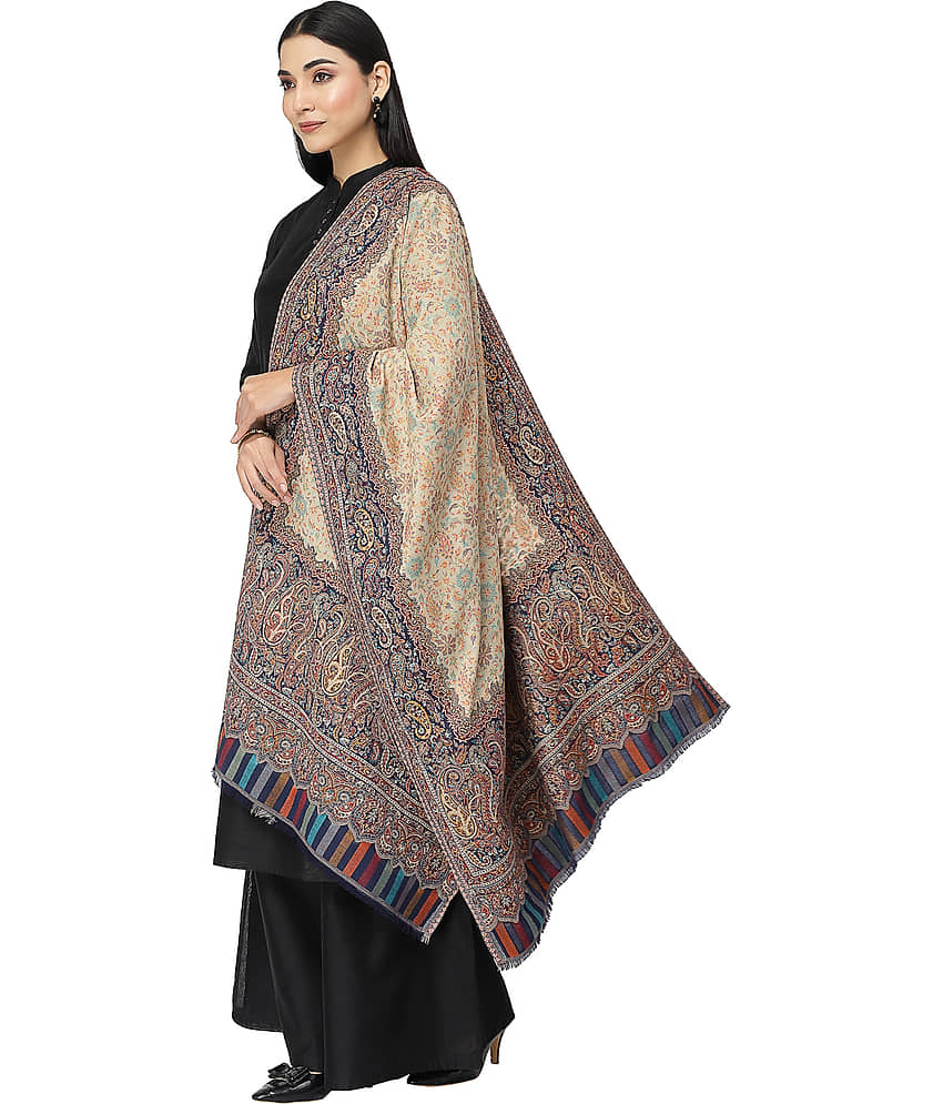 Anekaant Beige Self Design Shawl - ( Pack of 1 ) view 2
