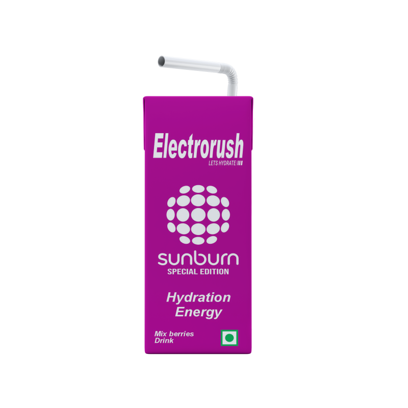 Electrorush x Sunburn Mix Berries Hydration Energy Drink | 200ml Ready to Drink