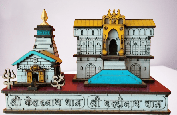 Shri Kedarnath- Badrinath Temple 13.7 cm Miniature 2 Dham