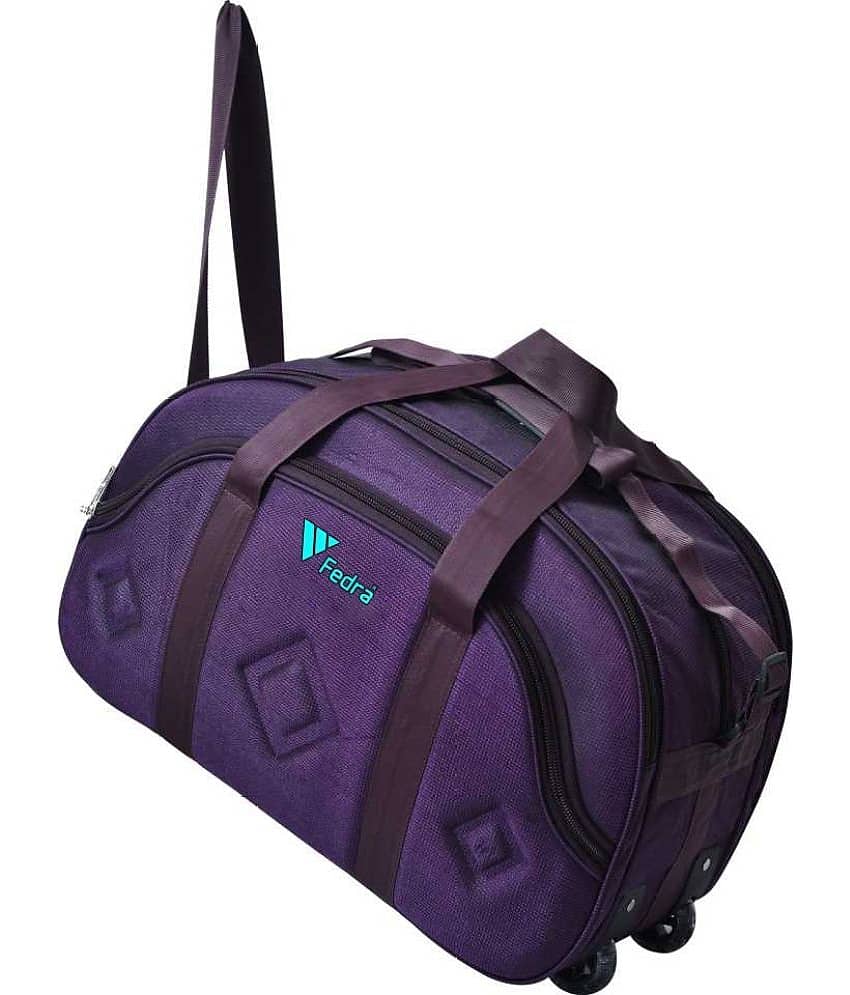 FEDRA - 40 Ltrs Purple Polyester Duffle Bag view 2