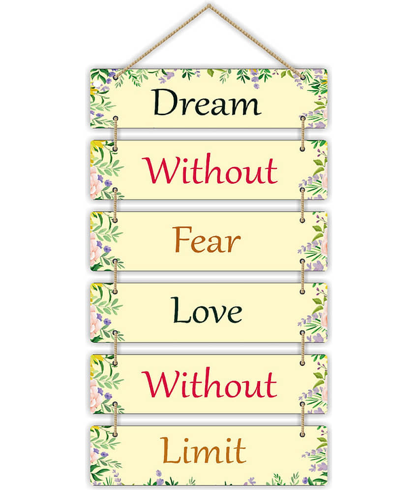 Saf Wood Rectangular Decoratives Panel Multi - Pack of 6 view 2