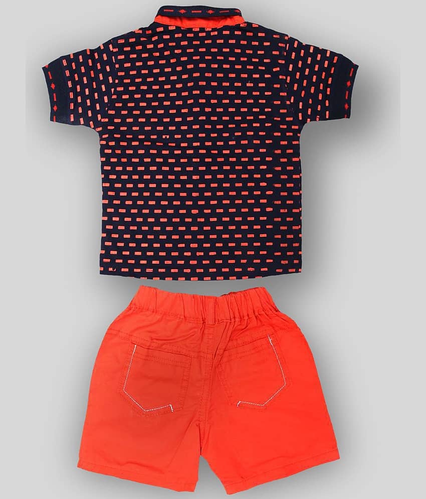 Zadmus Pack of 1 Boys Cotton T-Shirt & Shorts Set ( Red ) view 2