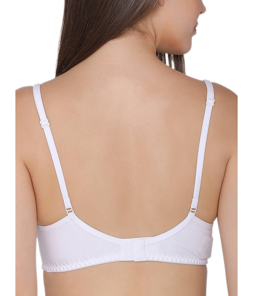 Clovia Cotton Non Padded Women's T-Shirt Bra ( White ) view 2