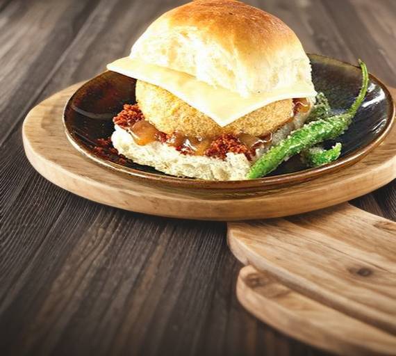 Cheese vada pav