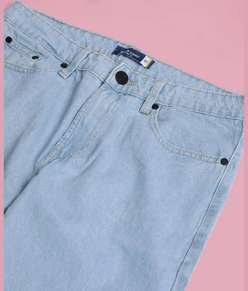 Bene Kleed Relaxed Clean Look Men's Jeans - Light Blue ( Pack of 1 ) view 2