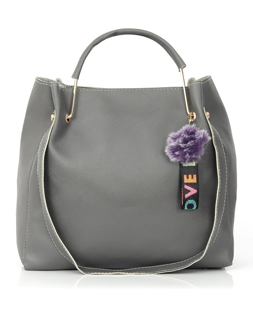 AUTHENTIC AK-WOMEN 3 LR BIB GRAY POUCH COMBO HAND BAG A335 view 2