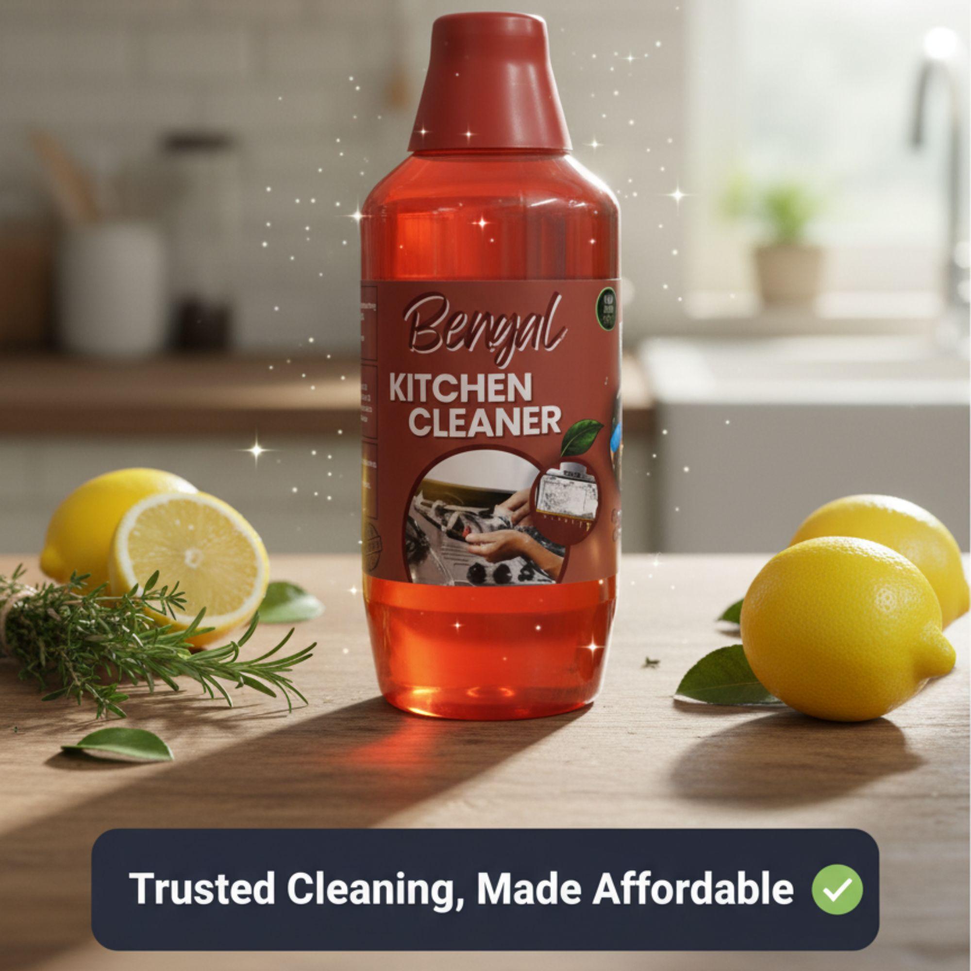 Bengal Kitchen Cleaner Pack of 3 (3x500ml) | Strong Degreaser for Oil, Grease & Stain Removal view 2