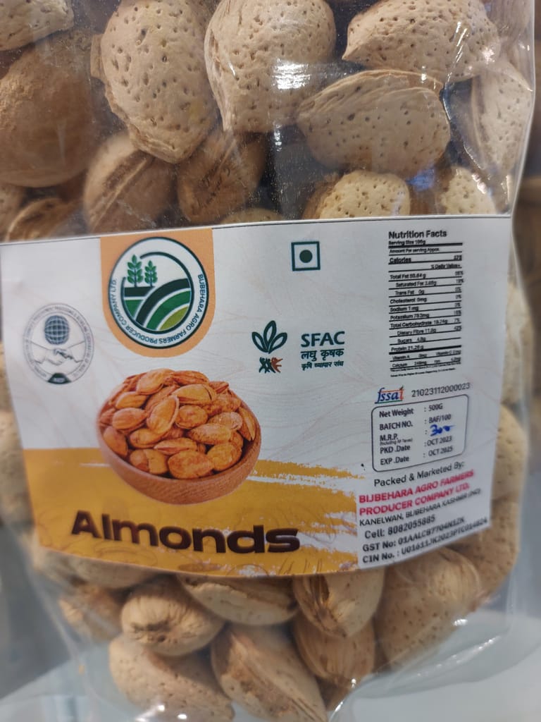 Almonds with shell view 2