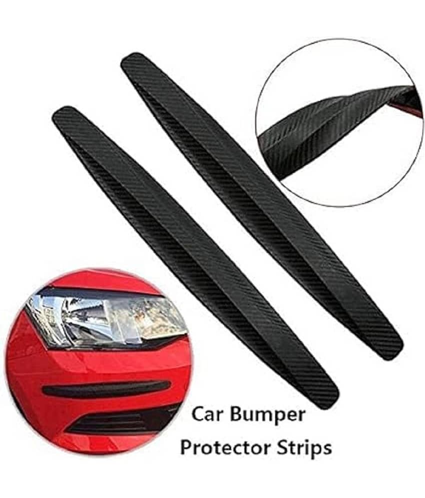 RAMDEV ENTERPRISE Anti Collision Car Corner Bumper Protector Guard with Black Carbon Fiber Design Universal (Set of 4). view 2