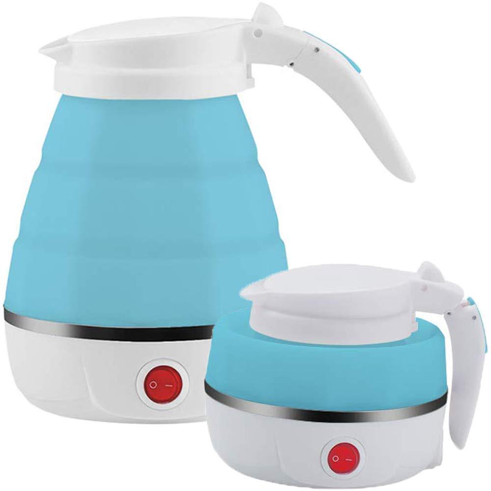 Travel Folding Electric Kettle, Fast Boiling, Portable Electric Kettle, 600ml Boil Dry Protection, 100-240V Food Grade Silicone Foldable Kettle (Multicolor), 600 watts view 2
