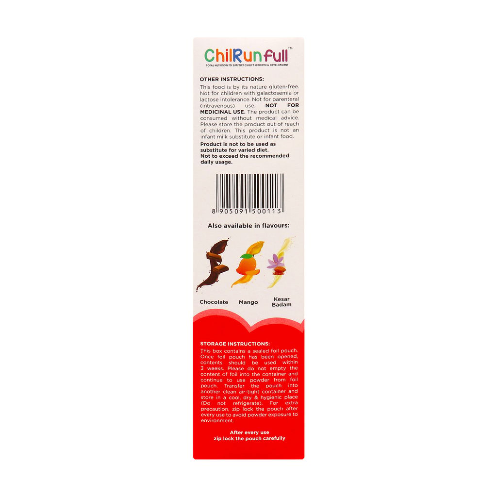ChilRun Full 2+, Health and Nutrition Drink, Vanilla, 400g, Box. Total Nutrition For Children’s Growth, Supports Weight & Height Gain, Immune Function & Brain Development. view 2