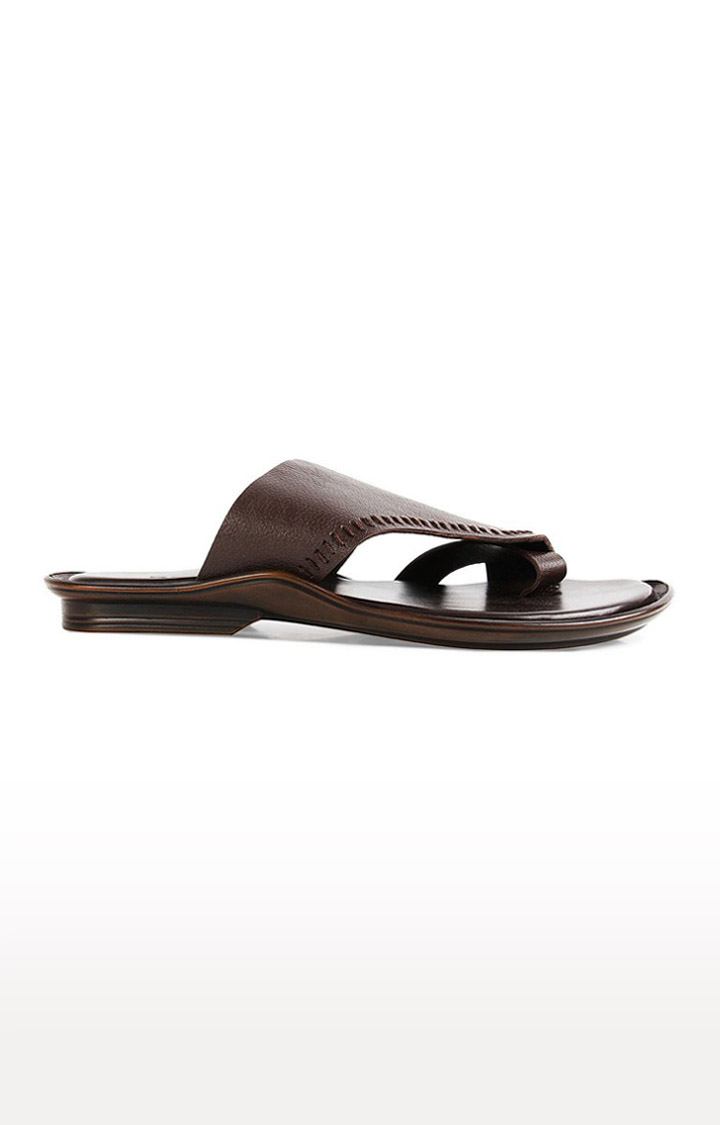 Men's Brown Leather Sandals view 2
