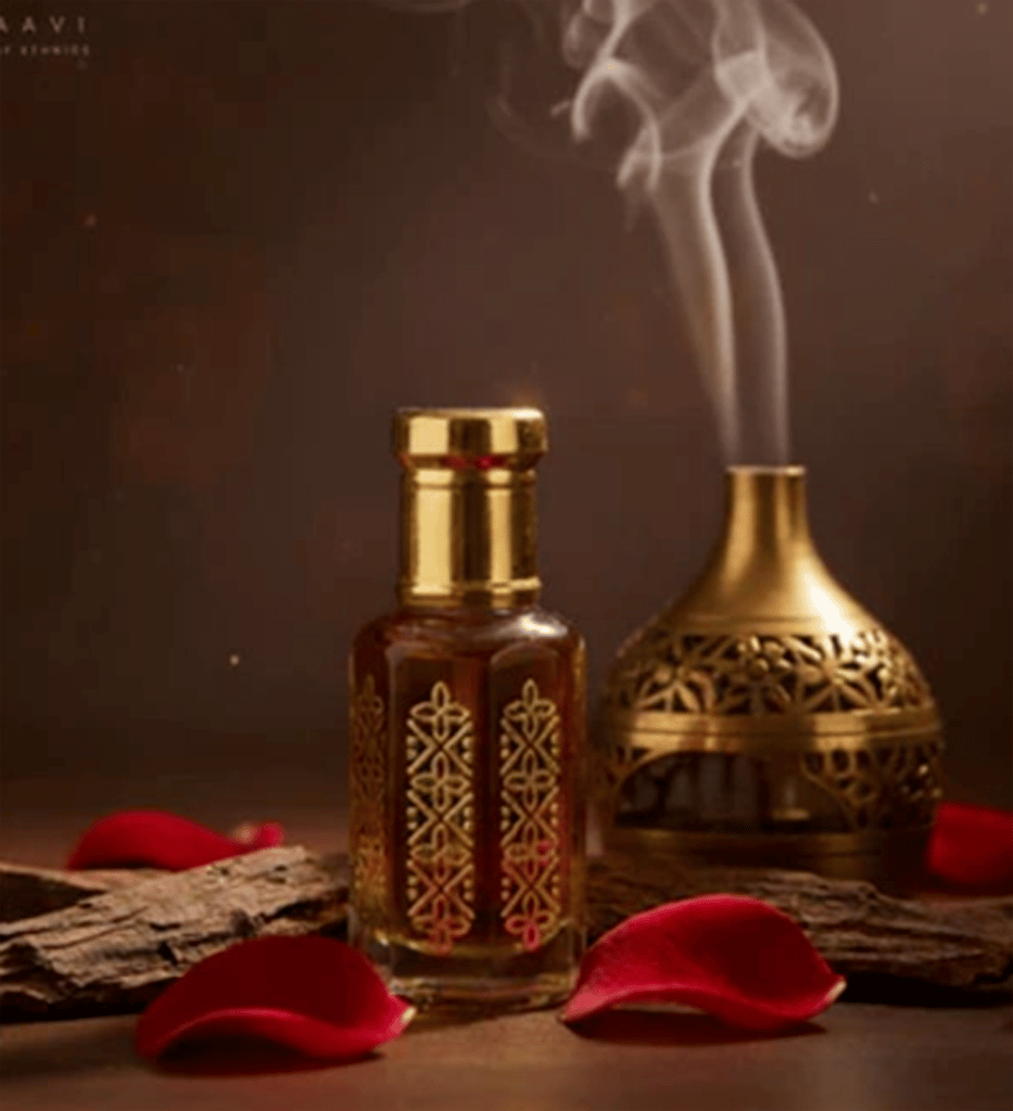 Mii Art Decorative Gold Attar Bottle - 10ml Luxury Empty Glass Fragrance Container - Refillable Perfume Oil Bottle for Gifting (Pack of 1) view 2