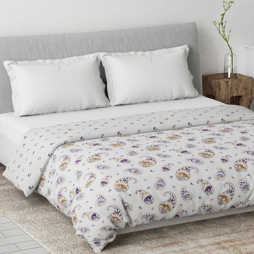 DDECOR - Primary Collection 100% Cotton Ethnic Pattern VOIL Queen Dohar |229 CM X 254 CM| - Purple view 2
