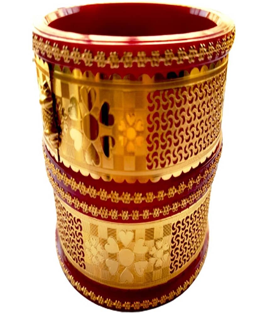 Bovzen Red Bangle Set ( Pack of 2 ) view 2