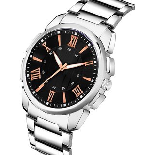 HRV Men's Round Dial Silver Strap Analog Watch view 2
