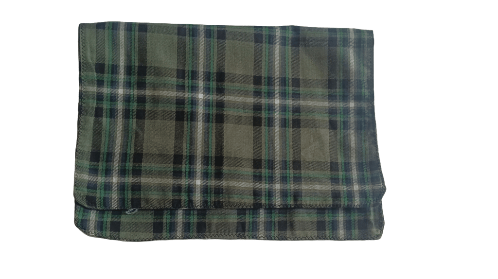 Green and Blue Plaid Handkerchief view 2