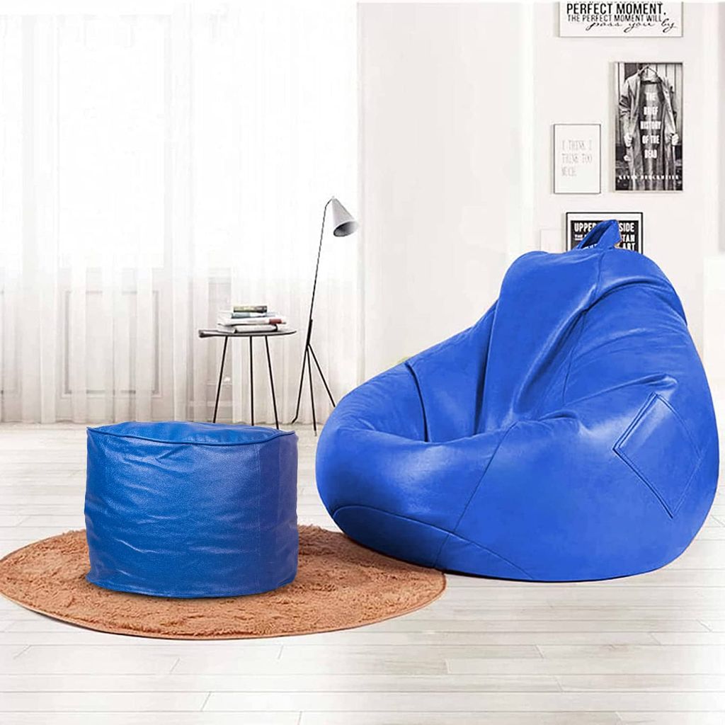 Craftlayout Footrest Bean Bag Cover Blue XL view 2