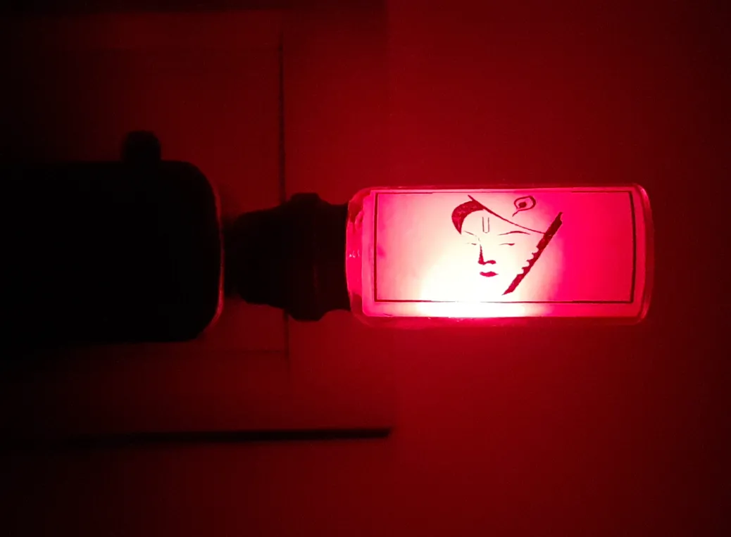 Krishna 4| Less Than 0.5 watt Energy Consumption plugin Night lamp| Clear Glass Body Night lamp for Bedroom| view 2