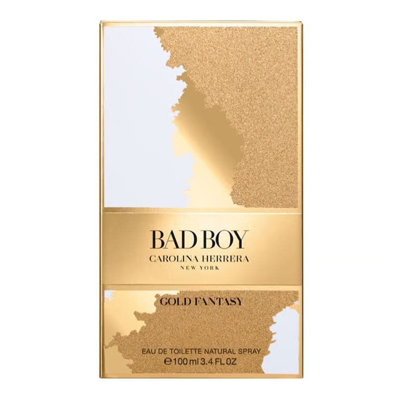 Carolina Herrera Bad Boy Gold Eau De Toilette 100ml Perfume Spray Branded Perfume Scent view 2