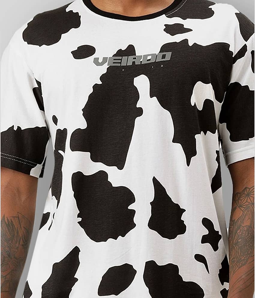 Veirdo Pack of 1 Cotton Regular Fit Men's T-Shirt ( Black ) view 2