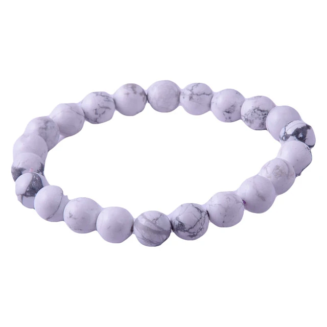 Howlite Crystal Bracelet Healing and Vastu, Meditation, Protection Stylish Bracelet for Girls/Boys/Women(KI_137) by Krishna Impex view 2