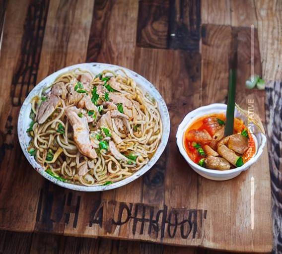 Chicken noodles