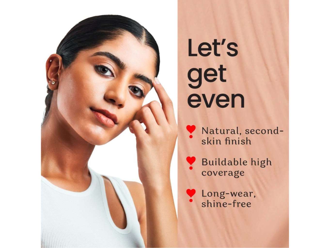Color Cupid Truly Me Liquid Foundation High Coverage, Niacinamide, Ceramides & Hyaluronic Acid - 30ml - CIinnamon view 2