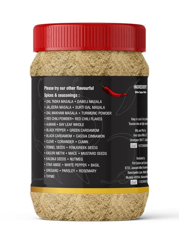 Pari White Pepper Powder | Safed Mirch Powder | Use in Casseroles, Pies, Mayonnaise, Cream-based soups and White sauces | (Pack of 1 x 1000g) view 2