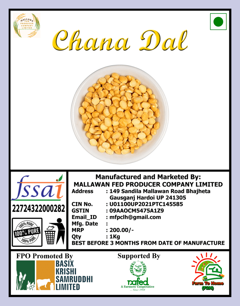 Chana Dal 1Kg - 100% Pure & Natural