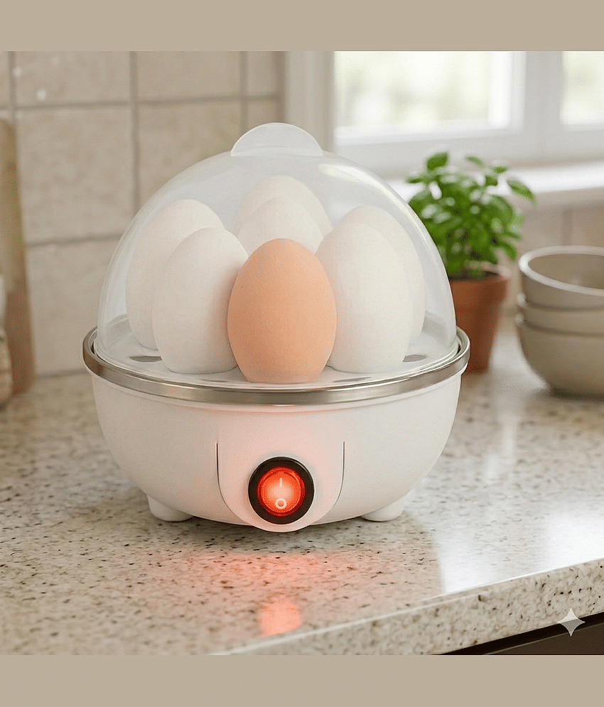 Electric Egg Boiler, Egg Poacher for Steaming, Cooking, Boiling & Frying, Egg Cooker (Blue, Multicolor, 7 Eggs) view 2